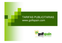 TARIFAS PUBLICITARIAS www.golfspain.com