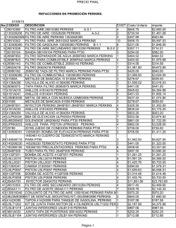 lista perkins en promoci&oacute;n