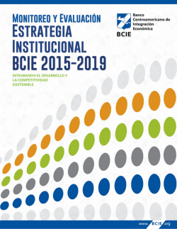 Monitoreo y Evaluación Estrategia Institucional BCIE 2015-2019