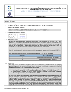 Anexo Técnico Servicio integral impresión digitalización y
