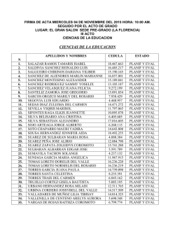 Listado Acto de Grado 04 noviembre 2015