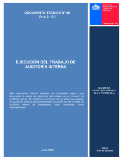 ejecución del trabajo de auditoría interna