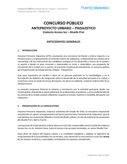 concurso público anteproyecto urbano – paisajistico