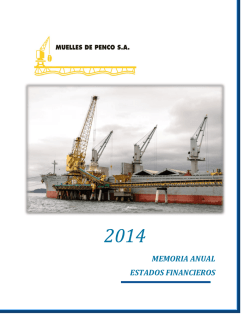 Memoria Anual: Muelles de Penco SA 2014