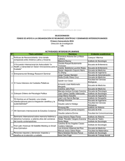 Lista Seleccionados - Pontificia Universidad Cat&oacute;lica de Chile