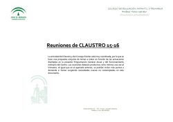 Reuniones de CLAUSTRO 15-16