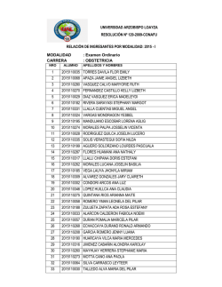 I MODALIDAD - Universidad Arzobispo Loayza