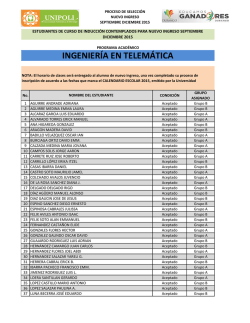 INGENIERÍA EN TELEMÁTICA