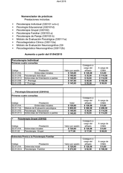 Acta de aumento Anexo I - desde 01 de abril de 2015