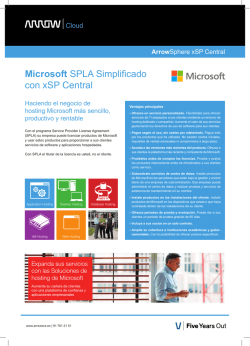 Microsoft SPLA Simplificado con xSP Central