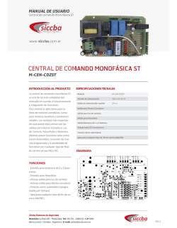 CENTRAL DE COMANDO MONOFÁSICA ST