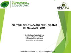 6.- Control de ácaros por M.C. Cecilio Castañeda Cabrera