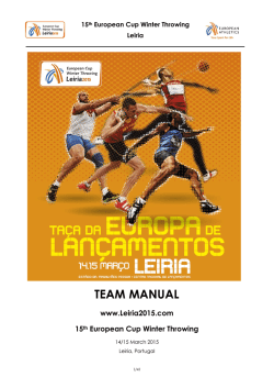 Team Manual - European Athletics