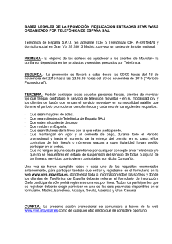 BASES LEGALES DE LA PROMOCIÓN