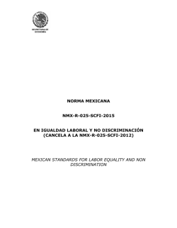 norma mexicana nmx-r-025-scfi-2015 en igualdad laboral y no