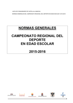 Descargar Normas.  - Deporte Escolar En Castilla