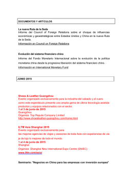 La nueva Ruta de la Seda Informe del Council of