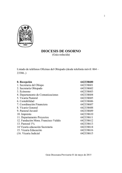 DIOCESIS DE OSORNO - documentos de la iglesia catolica