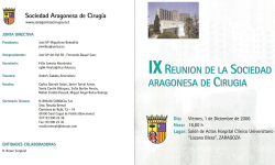 IX Reunión - Sociedad Aragonesa de Cirugía