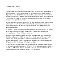 Biografía de Llorenç Prats