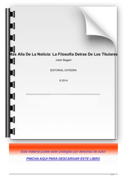 Mas Alla De La Noticia: La Filosofia Detras De Los Titulares