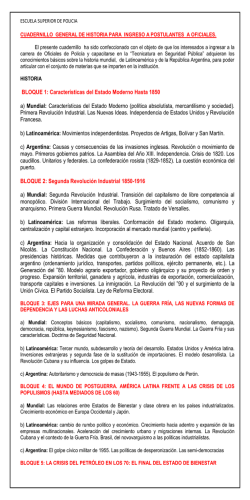 BLOQUE 1: Características del Estado Moderno Hasta 1850 a