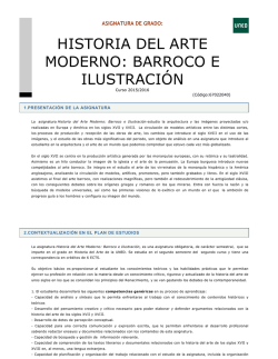 HISTORIA DEL ARTE MODERNO: BARROCO E ILUSTRACIÓN