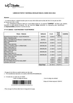 Listado libros curso 15 - 16 FP Basica