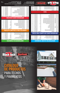 Catálogo de productos para techos y pavimentos