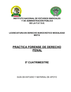 PRACTICA FORENSE DE DERECHO PENAL 5 CUATRI