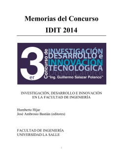 Memoria del Concurso IDITI 2014