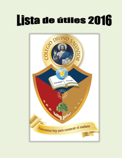 Lista de Útiles 2016 - Colegio Divino Salvador