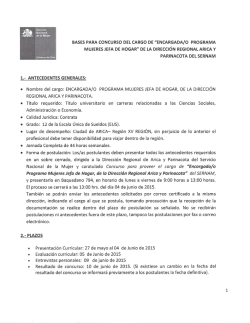 "encargada/o programa mujeres jefa de hogar" de la