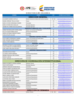 direccion general dirección de coordinación - APC