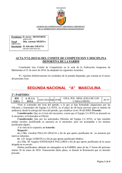 acta comité nº 12 federada - Federación Aragonesa de Balonmano