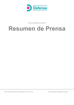 Noticias Destacadas 18 de Septiembre de 2015