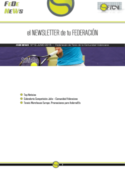 junio 2015 - Federación de Tenis de la Comunidad Valenciana