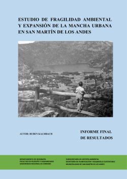 estudio de fragilidad ambiental y expansión de la mancha urbana