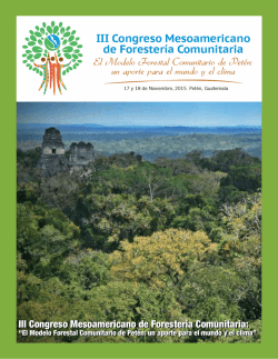 III Congreso Mesoamericano de Forestería Comunitaria: III