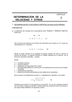 Determinación de la velocidad y otros