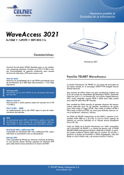 WaveAccess 3021 - TELNET Redes Inteligentes