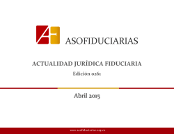 ACTUALIDAD JURÍDICA FIDUCIARIA Abril 2015