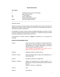 Ganadores de la Convenci&oacute;n de Liderazgo Lugar: Hotel Las Dunas