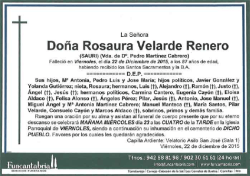 Doña Rosaura Velarde Renero