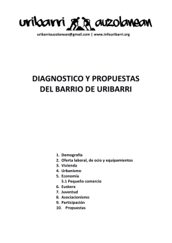 BORRADOR – Diagnostico y Propuestas – Uribarri