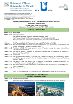 AIUTA IAUTA International Conference: "U3A`s, Citizenship and