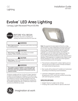 GE LED Area Lighting Canopy Light Recessed Mount ECRA