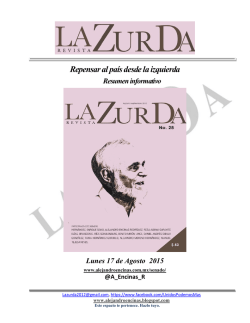 Repensar al pa&iacute;s desde la izquierda