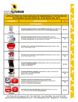 1. Cat&aacute;logo Brigada Emergencia