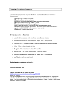 Recursos y Propuestas ONE. Ciencias Sociales